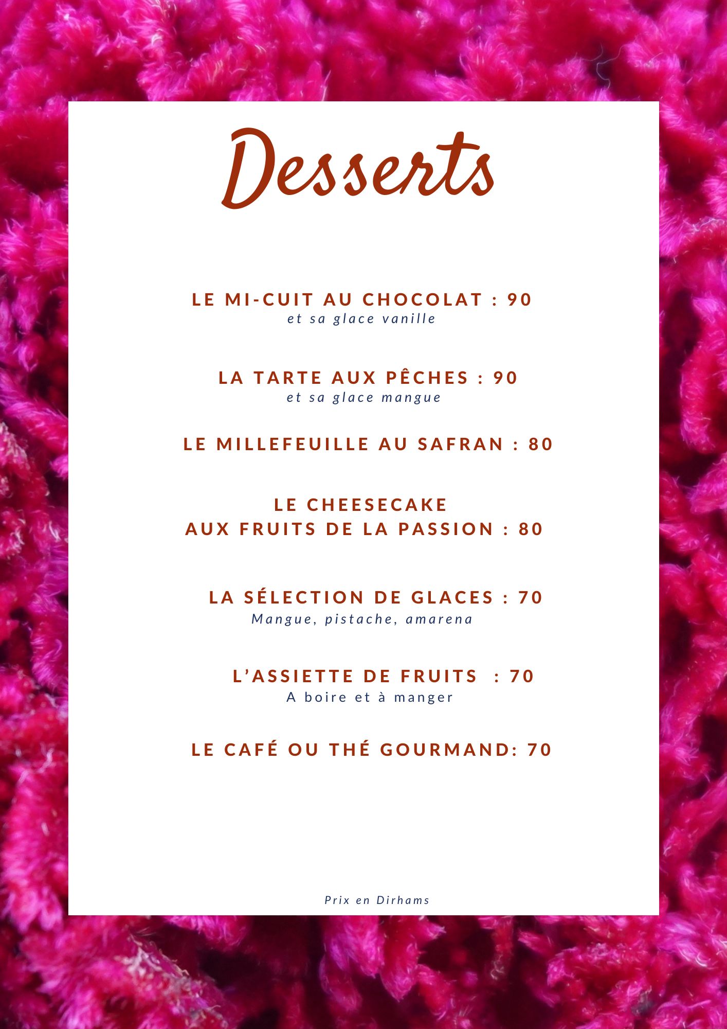 desserts